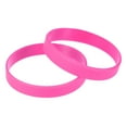thumbnail image 1 of Uxcell Silicone Wristbands 8 Inch Circumference 1/2 Inch Width, Fuchsia 12 Pack, 1 of 6