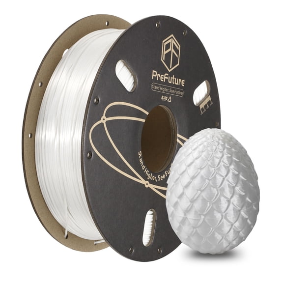 Uxcell Silk PLA Filament 1.75mm 1KG/2.2LB High Shine 3D Printer Filament, Enhanced Toughness, Dimensional Accuracy +/- 0.02mm for 3D Printer, White