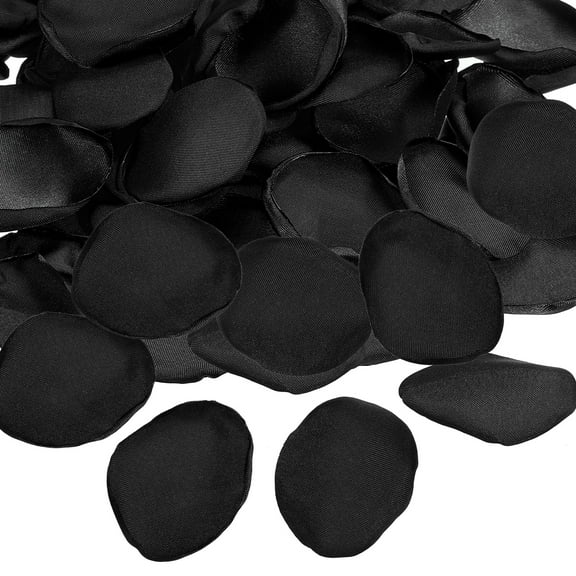 Uxcell Silk Rose Petals Artificial Flower Petals Fake Rose Petals for Wedding Aisle Scatter Bridal Shower Table Decor 200 Black