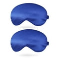 thumbnail image 1 of Uxcell Silk Sleep Mask Soft Satin Eye Protective Mask Blackout Eye Cover with Elastic Straps 2 Pack blue, 1 of 4