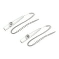 thumbnail image 1 of Uxcell Silver Kazoo Musical Instrument Aluminum Alloy with Flute Diaphragm Lanyards 2 Sets, 1 of 7