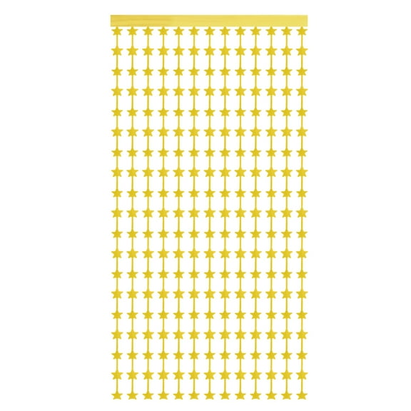 Gold Stars Backdrop Gold Curtains 3.3x6.6ft Glitter Star Twinkle Decor Foil Fringe Garland Banner Decorations for New Year Birthday Party Wedding Celebration