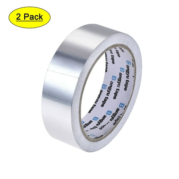 Uxcell Silver Tone Waterproof Heat Resistance Aluminum Foil Tape 30mm 2 Pcs