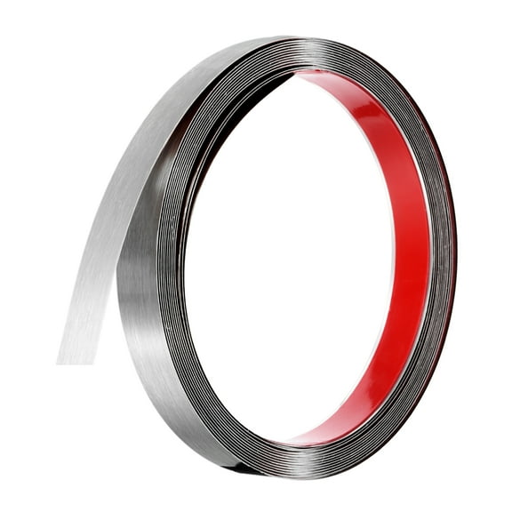 Uxcell Silver Trim Peel and Stick, Self Adhesive Mirror Trim Border 13ft x 0.8" for Mirror Frame Wall Cabinet Tile Edge Molding