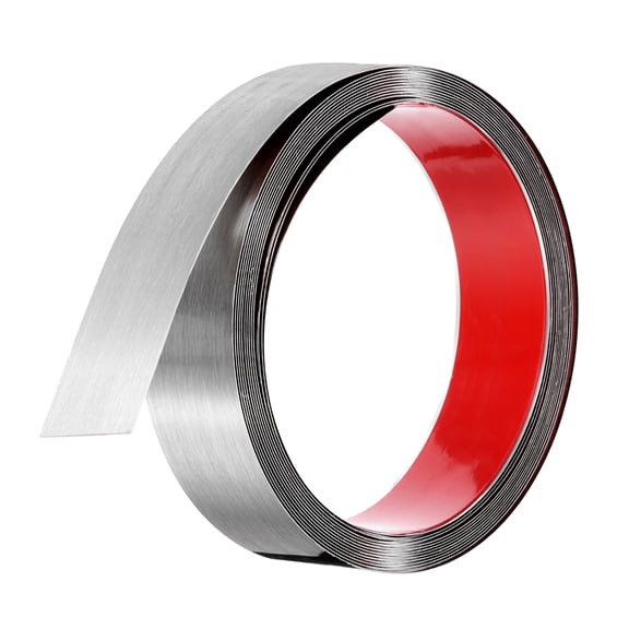 Uxcell Silver Trim Peel and Stick, Self Adhesive Mirror Trim Border 13ft x 1.6" for Mirror Frame Wall Cabinet Tile Edge Molding