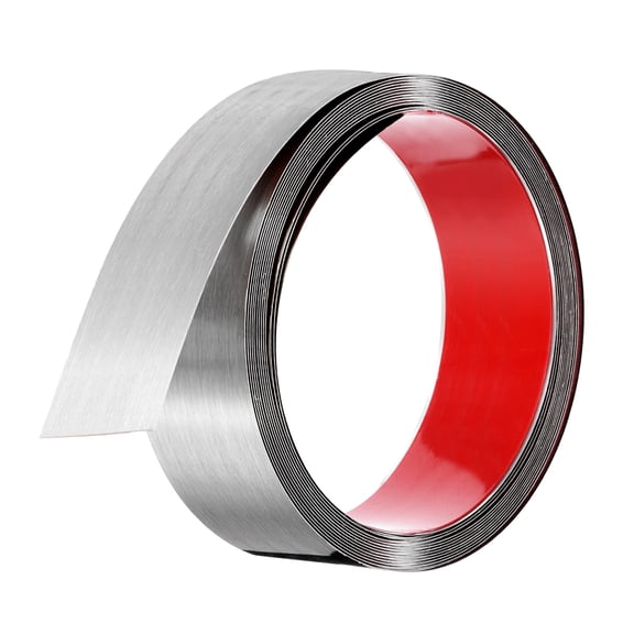 Uxcell Silver Trim Peel and Stick, Self Adhesive Mirror Trim Border 32.8ft x 2" for Mirror Frame Wall Cabinet Tile Edge Molding