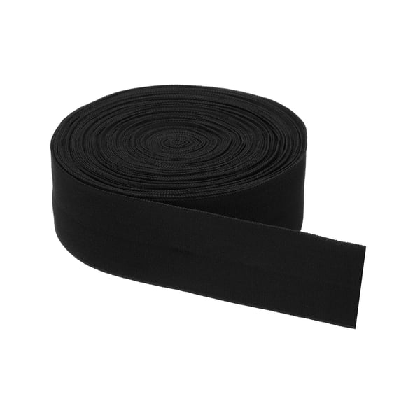 Uxcell Single Fold Bias Tape, Wide Cotton Bias Binding Tape Hemming for DIY Crafts Garment Sewing Seaming Piping Black