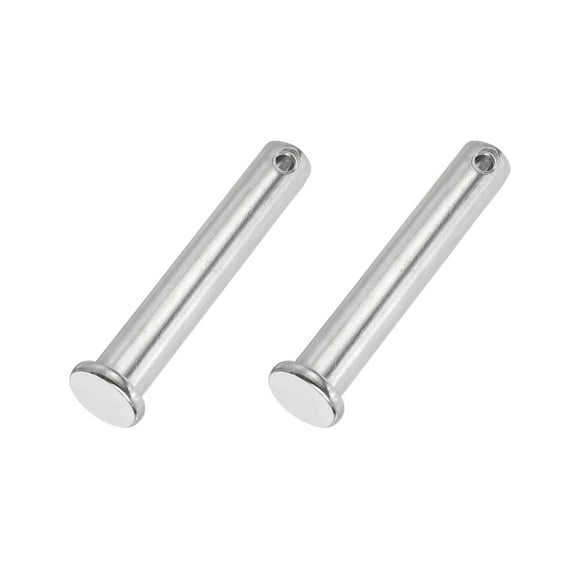 Uxcell Single Hole Clevis Pins 304 Stainless Steel Flat Head Pin for Hitch Pin Lock Link Hinge Systems 2 14 x 70 x 62.8 mm