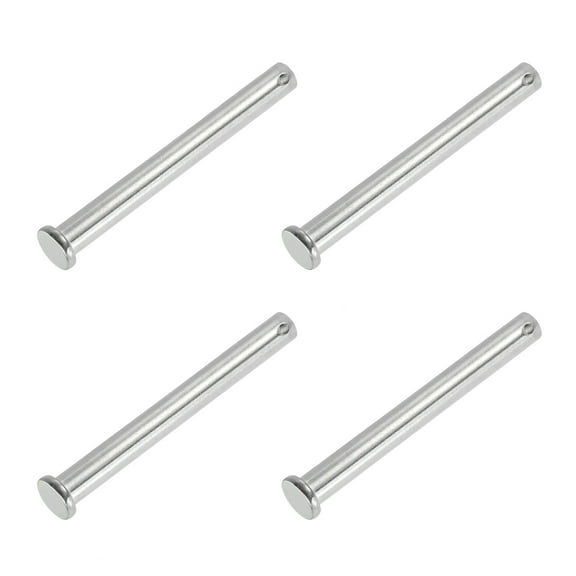 Uxcell Single Hole Clevis Pins 304 Stainless Steel Flat Head Pin for Hitch Pin Lock Link Hinge Systems 4 10 x 100 x 94.3 mm