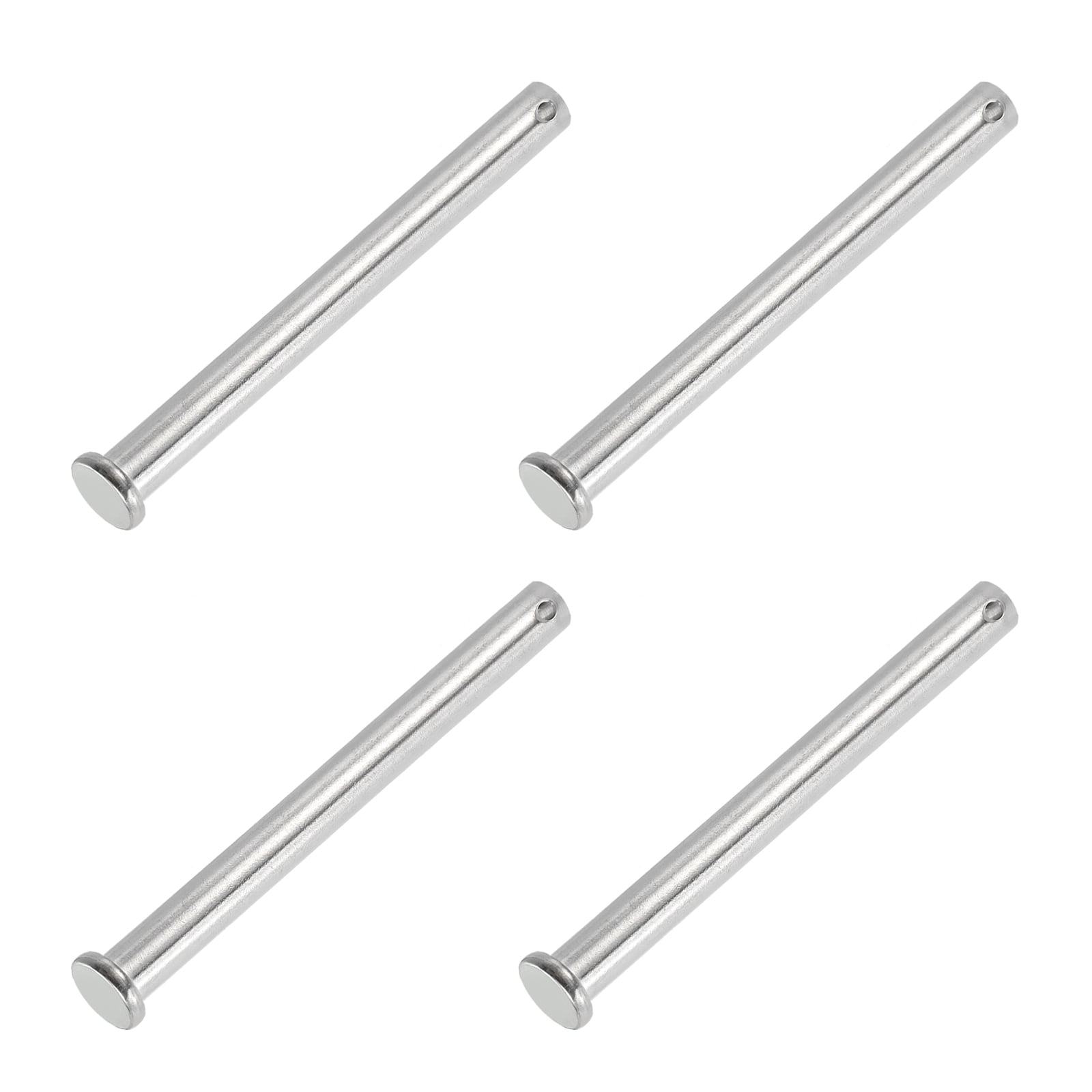 Uxcell Single Hole Clevis Pins 304 Stainless Steel Flat Head Pin for Hitch Pin Lock Link Hinge Systems 4 10 x 120 x 114.3 mm