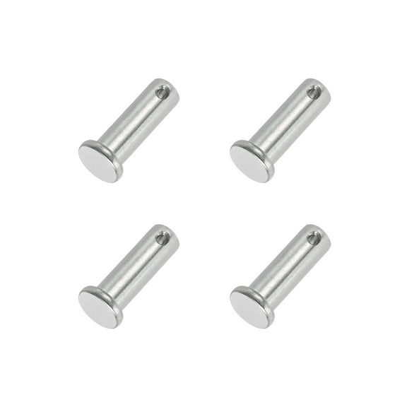 Uxcell Single Hole Clevis Pins 304 Stainless Steel Flat Head Pin for Hitch Pin Lock Link Hinge Systems 4 10 x 30 x 24.3 mm