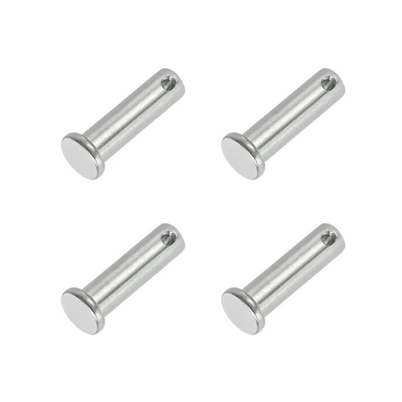 Uxcell Single Hole Clevis Pins 304 Stainless Steel Flat Head Pin for Hitch Pin Lock Link Hinge Systems 4 10 x 35 x 29.3 mm