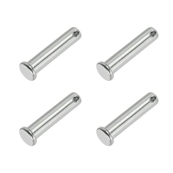 Uxcell Single Hole Clevis Pins 304 Stainless Steel Flat Head Pin for Hitch Pin Lock Link Hinge Systems 4 10 x 45 x 39.3 mm