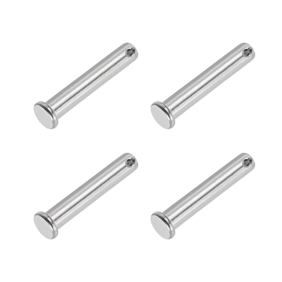 Uxcell Single Hole Clevis Pins 304 Stainless Steel Flat Head Pin for Hitch Pin Lock Link Hinge Systems 4 10 x 55 x 49.3 mm