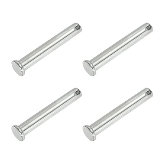 Uxcell Single Hole Clevis Pins 304 Stainless Steel Flat Head Pin for Hitch Pin Lock Link Hinge Systems 4 10 x 65 x 59.3 mm