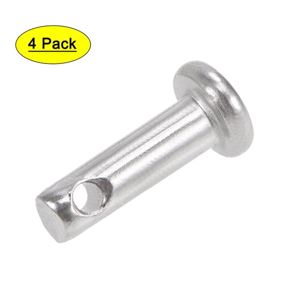 Uxcell Single Hole Clevis Pins 3mm x 10mm Flat Head 304 Stainless Steel Link Hinge Pin 4Pcs