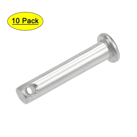 Uxcell Single Hole Clevis Pins - 5mm x 25mm Flat Head 304 Stainless Steel Link Hinge Pin 10 Pcs
