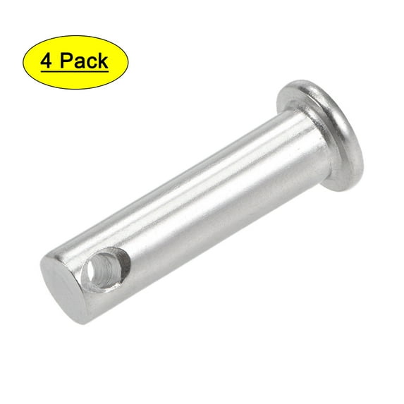 Uxcell Single Hole Clevis Pins 8mm x 30mm Flat Head 304 Stainless Steel Link Hinge Pin 4Pcs
