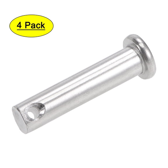 Uxcell Single Hole Clevis Pins 8mm x 35mm Flat Head 304 Stainless Steel Link Hinge Pin 4Pcs