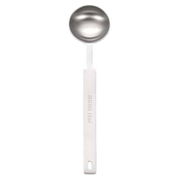 Uxcell Single Measuring Spoon 2-1/2 tsp (15 ml) Teaspoon / Tablespoon 304 Stainless Steel Single Tiny Square Bowl Measuring Spoon Long Handle Measure Scoop