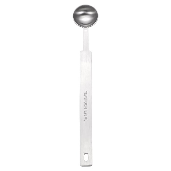 Uxcell Single Measuring Spoon 3/4 tsp (3.75 ml) Teaspoon / Tablespoon 430 Stainless Steel Single Tiny Square Bowl Measuring Spoon Long Handle Measure Scoop