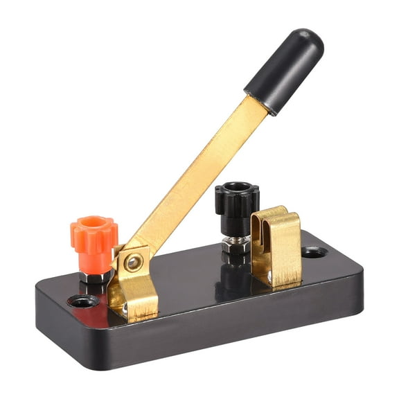 Uxcell Single Pole Switch Physics Laboratory Single Pole Single Throw (SPDT) Switches, Black Red Copper Tone