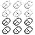 thumbnail image 1 of Uxcell Single Prong Belt Buckle, Metal Center Bar Oval Replacement Buckle for Belt Purse Making Leather Hardware Black/Silver 3/4 Inch, 1 of 6