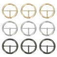 thumbnail image 1 of Single Prong Belt Buckle Metal Roller Buckle Round Center Bar Buckles for Belt Purse Making Leather Hardware Black/Silver/Light Gold 1.4", 1 of 6