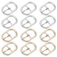 thumbnail image 1 of Uxcell Single Prong Belt Buckle, Metal Center Bar Oval Replacement Buckle for Belt Purse Making Leather Hardware Silver/Light Gold 1 Inch, 1 of 6