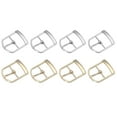 thumbnail image 1 of Uxcell Single Prong Belt Buckle Metal Roller Buckle Oval Center Bar Buckles for Belt Purse Making Leather Hardware Silver/Light Gold 1", 1 of 7