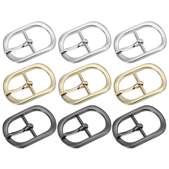 Uxcell Single Prong Belt Buckle Metal Roller Pin Buckle Center Bar Buckles for Shoes Strap Belt Purse Making Hardware 1"