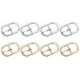 thumbnail image 1 of Uxcell Single Prong Belt Buckle, Metal Roller Pin Buckle Oval Center Bar Buckles for Belt Purse Making Leather Hardware Silver/Light Gold 1", 1 of 7