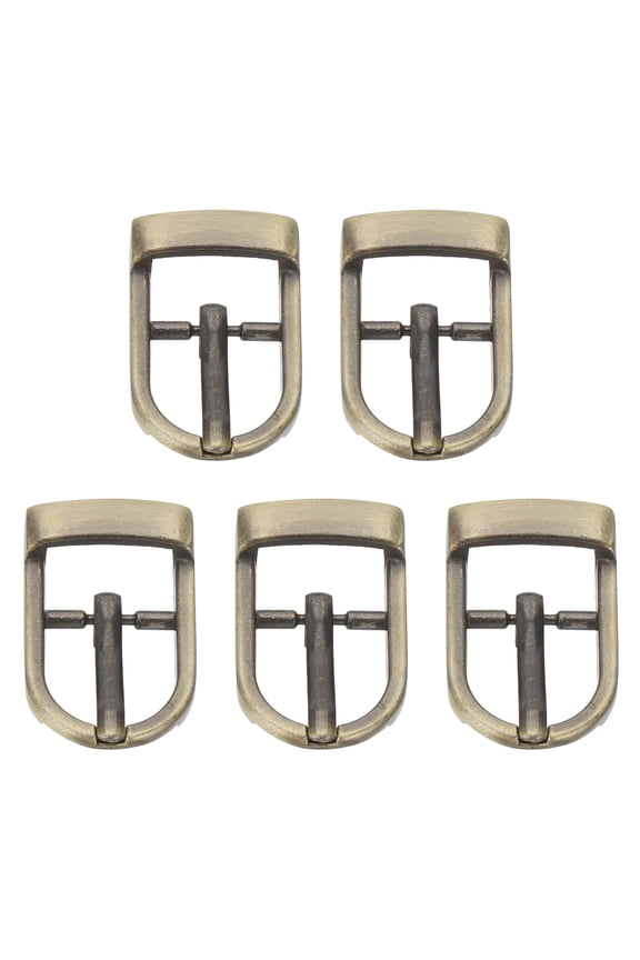 Single Prong Buckle, 5 Pcs 0.5 Inch Adjustable Metal Roller Buckle Belt Buckles for Bags DIY Crafts Purse Straps Shoe Belts Making Accessories, Bronze