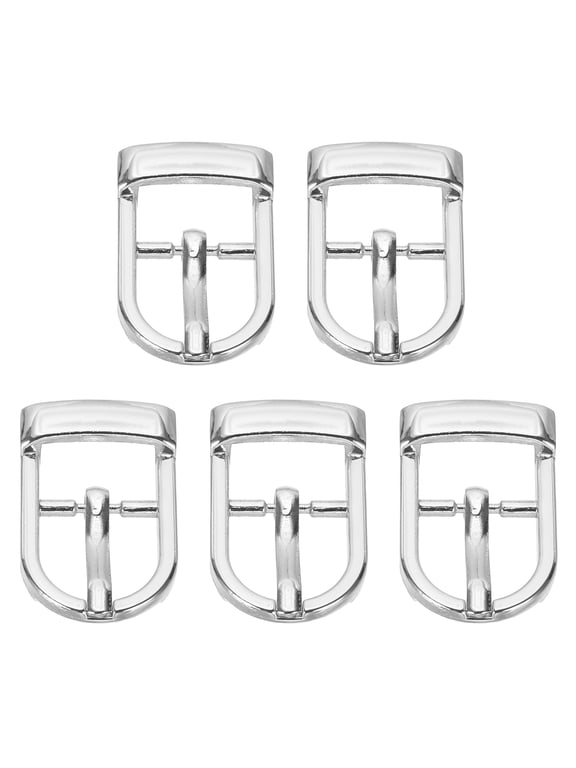Single Prong Buckle, 5 Pcs 0.5 Inch Adjustable Metal Roller Buckle Belt Buckles for Bags DIY Crafts Purse Straps Shoe Belts Making Accessories, Silver Tone
