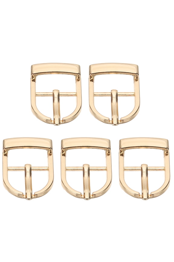 Single Prong Buckle, 5 Pcs 0.7 Inch Adjustable Metal Roller Buckle Belt Buckles for Bags DIY Crafts Purse Straps Shoe Belts Making Accessories, Gold Tone