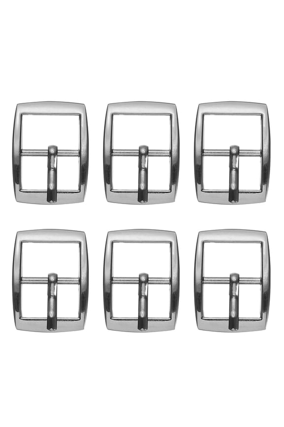 Single Prong Buckle, 6 Pcs 0.6 Inch Adjustable Metal Roller Buckle Oval Center Bar Buckle Belt Buckle for Bag DIY Craft Purse Strap Shoe Belt Making Accessories, Black