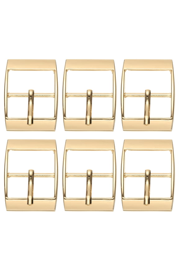 Single Prong Buckle, 6 Pcs 1 Inch Adjustable Metal Roller Buckle Oval Center Bar Buckle Belt Buckle for Bag DIY Craft Purse Strap Shoe Belt Making Accessories, Gold Tone