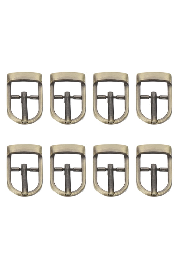 Single Prong Buckle, 8 Pcs 0.5 Inch Adjustable Metal Roller Buckle Belt Buckles for Bags DIY Crafts Purse Straps Shoe Belts Making Accessories, Bronze