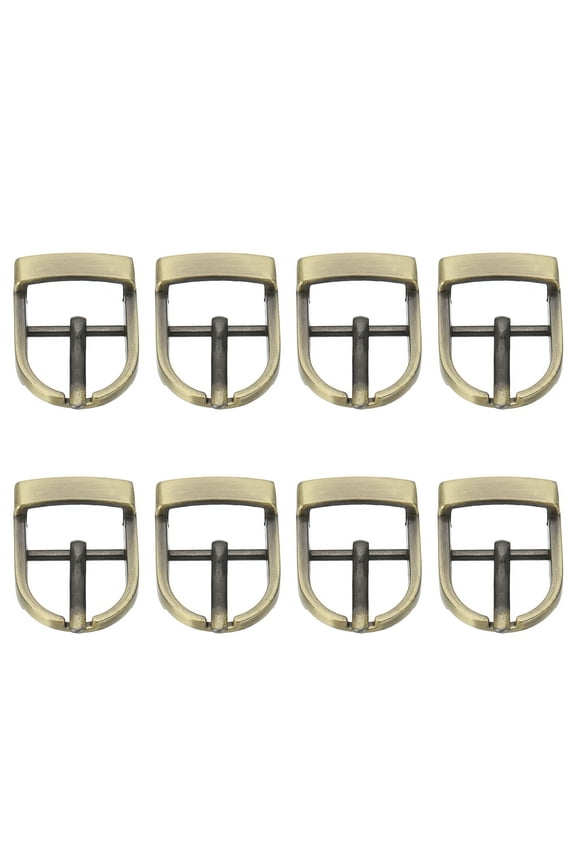 Single Prong Buckle, 8 Pcs 0.7 Inch Adjustable Metal Roller Buckle Belt Buckles for Bags DIY Crafts Purse Straps Shoe Belts Making Accessories, Bronze