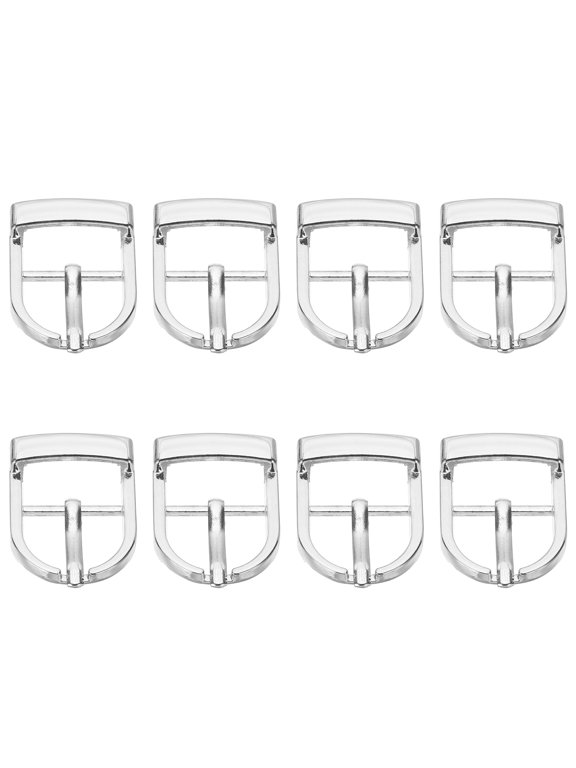 Single Prong Buckle, 8 Pcs 0.7 Inch Adjustable Metal Roller Buckle Belt Buckles for Bags DIY Crafts Purse Straps Shoe Belts Making Accessories, Silver Tone