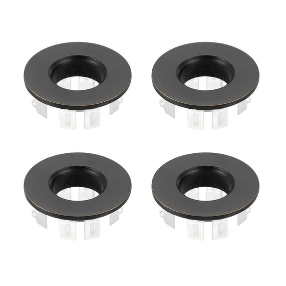 Uxcell Sink Overflow Ring, Bathroom Sink Overflow Drain Cover for Kitchen Basin Black