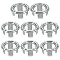 thumbnail image 1 of Uxcell Sink Overflow Ring, Bathroom Sink Overflow Drain Cover Sink Basin Trim Insert in Hole Round Cap for Bathroom Silver, 1 of 7