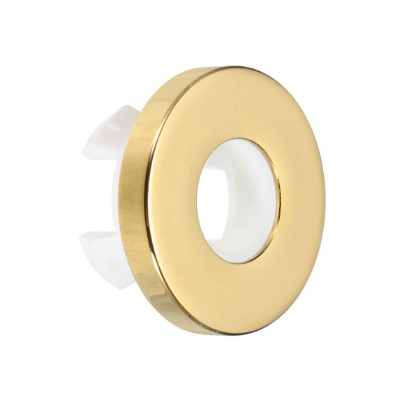 Uxcell Sink Overflow Ring, Universal Sink Overflow Drain Cover, Insert in Hole Single Layer Cap Round Caps for Bathroom Shower Room Kitchen Basin Wash Basin, Gold