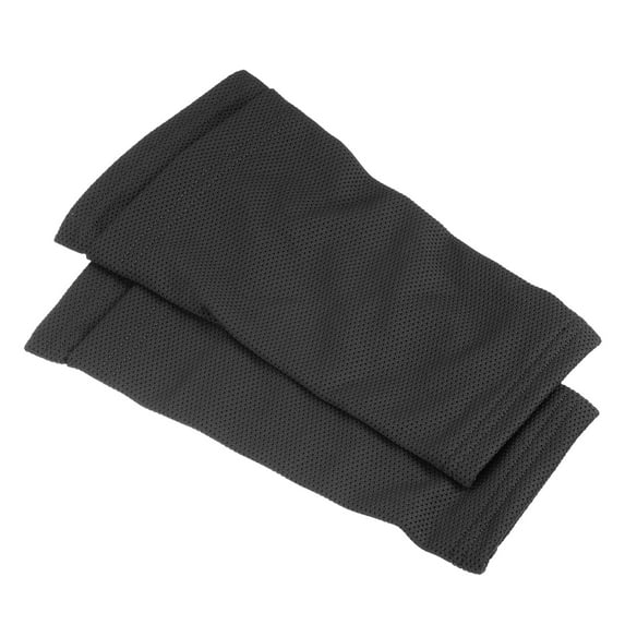 Uxcell Size L Soccer Shin Guard Socks, Breathable Sleeves for Running, Black 1 Pair