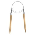 thumbnail image 1 of Uxcell Size US 13 (9mm) Bamboo Steel Cable Circular Knitting Needle 32 inch for Handmade Projects, 1 of 7
