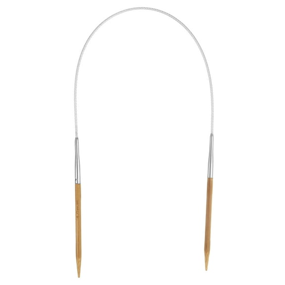 Uxcell Size US 6 (4mm) Bamboo Circular Knitting Needle 16 inch for Handmade Projects