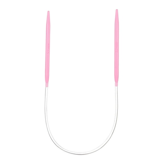 Uxcell Size US 9 (5.5mm) Plastic Circular Knitting Needles 16 inch Round Knitting Needle