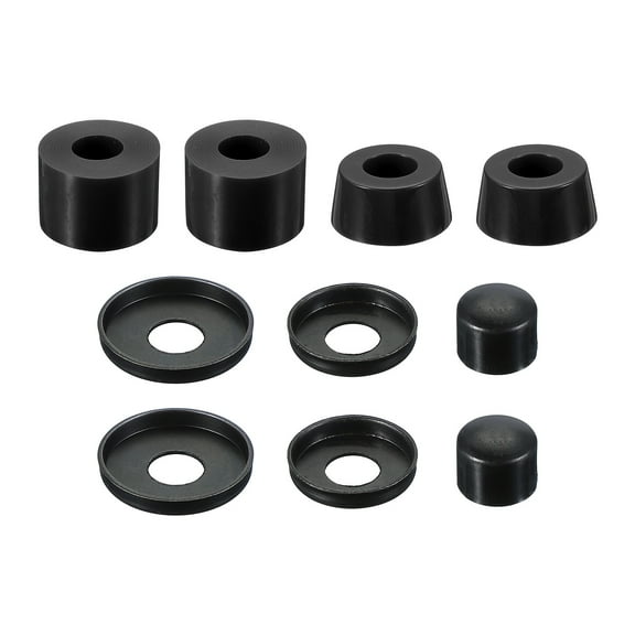 Uxcell Skateboard Bushings, 90A PU Long-Board Truck Rebuild Kit Bushings Washers Pivot Cups Black