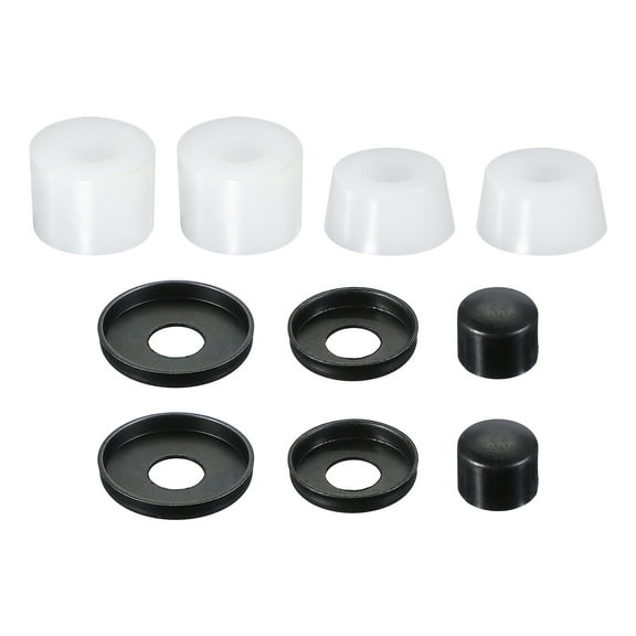 Uxcell Skateboard Bushings, 90A PU Long-Board Truck Rebuild Kit Bushings Washers Pivot Cups White