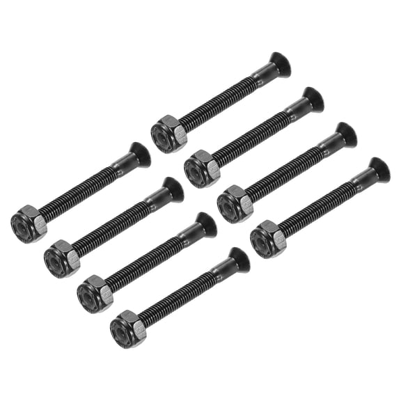 Uxcell Skateboard Hardware Kit, 1.75" Mounting Screws Full Thread Bolts Nuts Set, Black